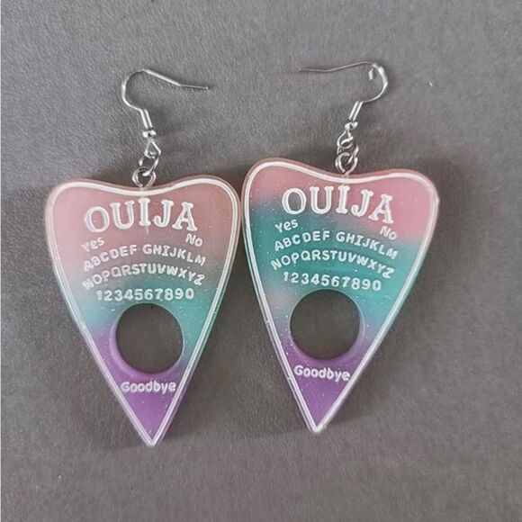 Ouija Planchette Earrings in Multicolor - Picture 3 of 3